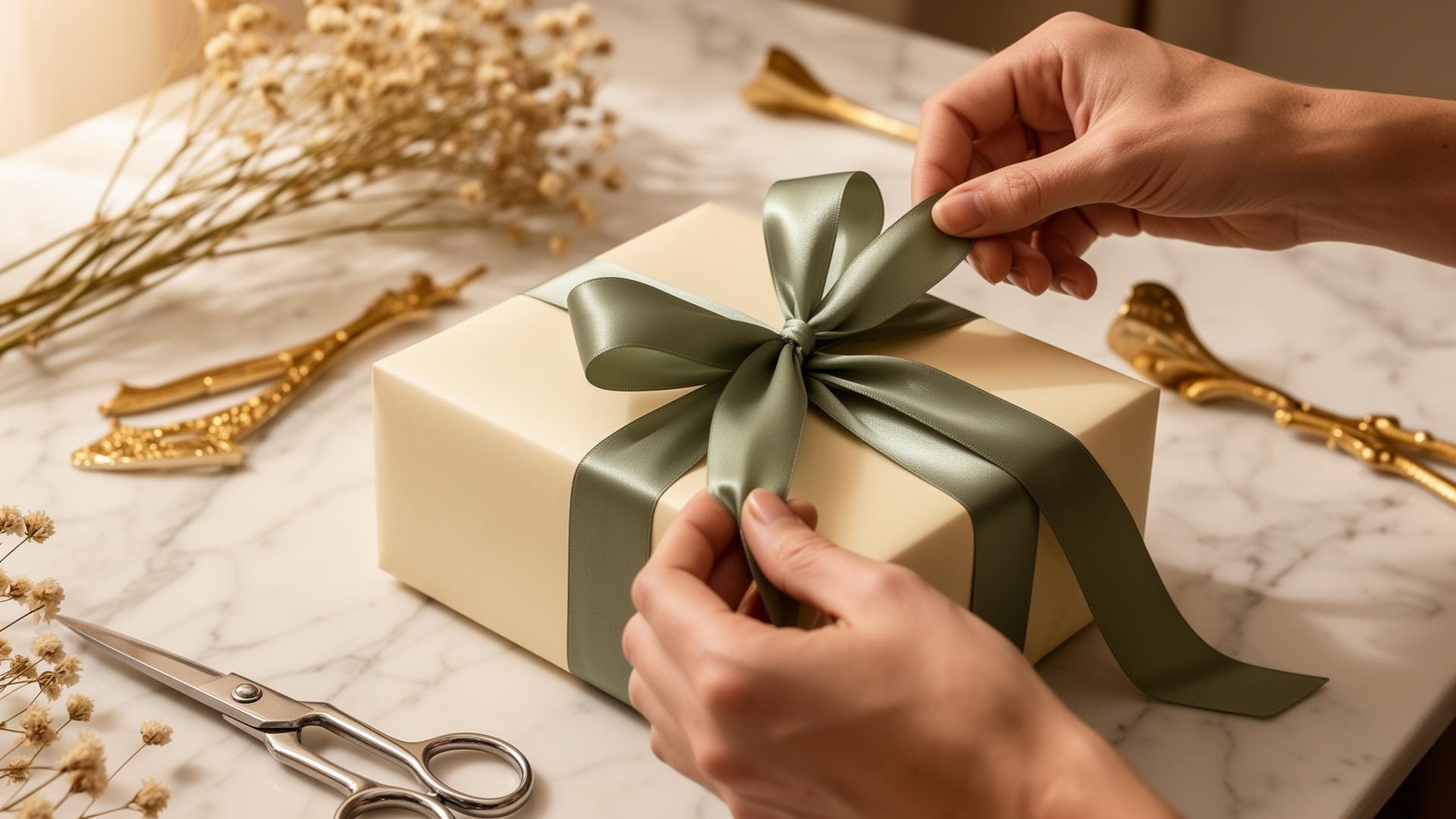 Handcrafted gift preparation